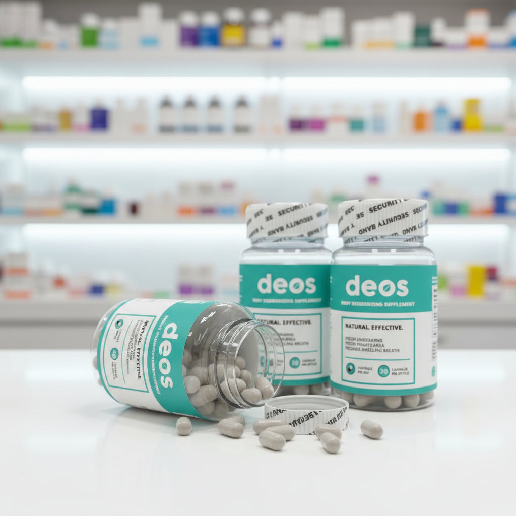 Deos - suplemento cápsulas para el olor corporal - envase de producto